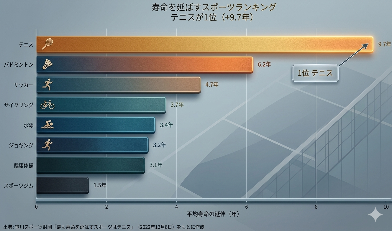 テニスをする男性