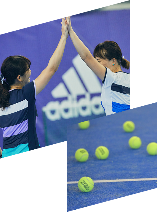 テニスをする男性